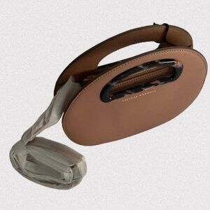 Loeffler Randall Leather Indy Circle Crossbody Bag Purse - Blush